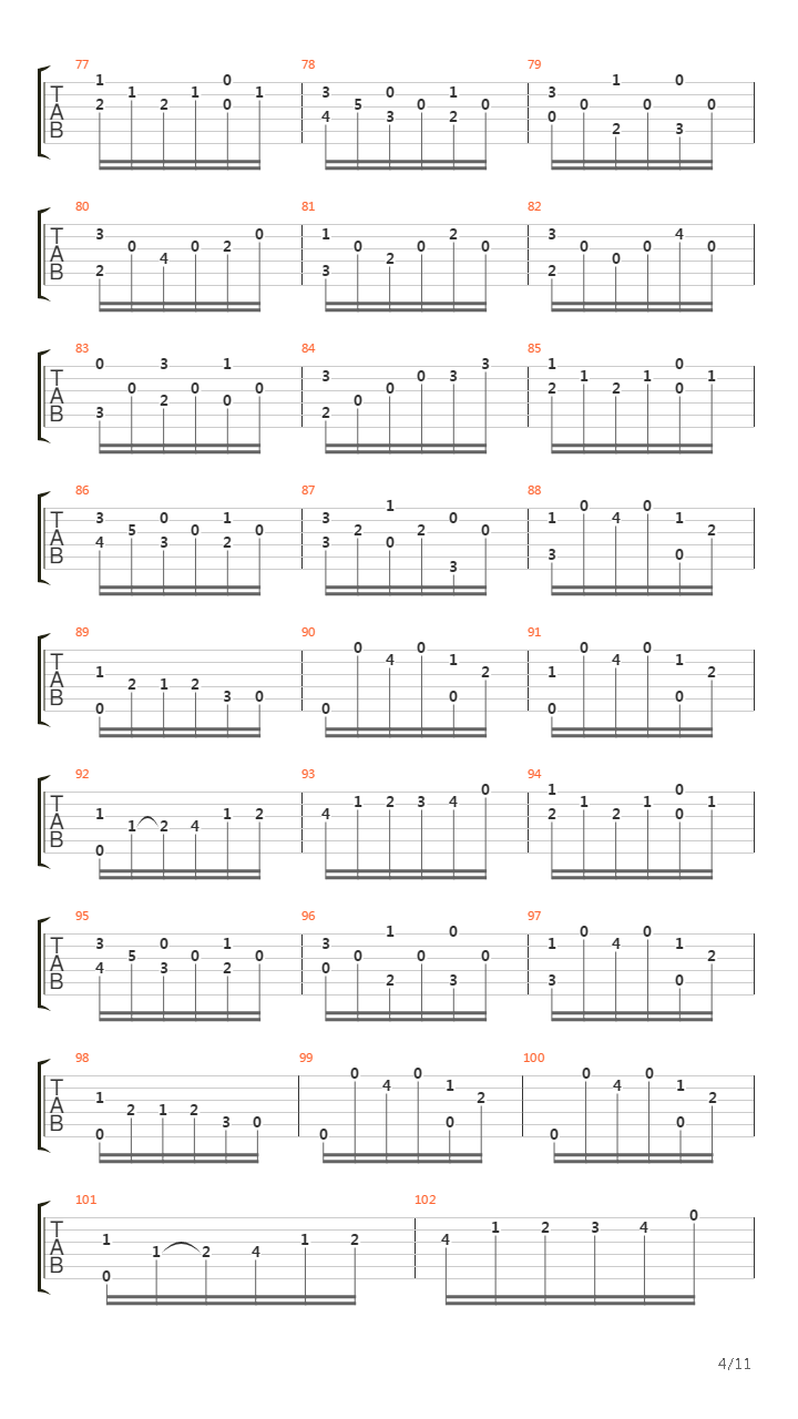 Opus 2 No 3吉他谱