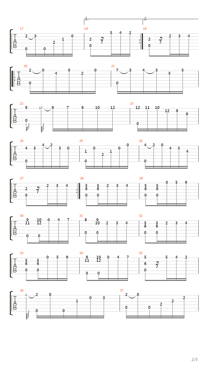 Opus 23 No 1吉他谱