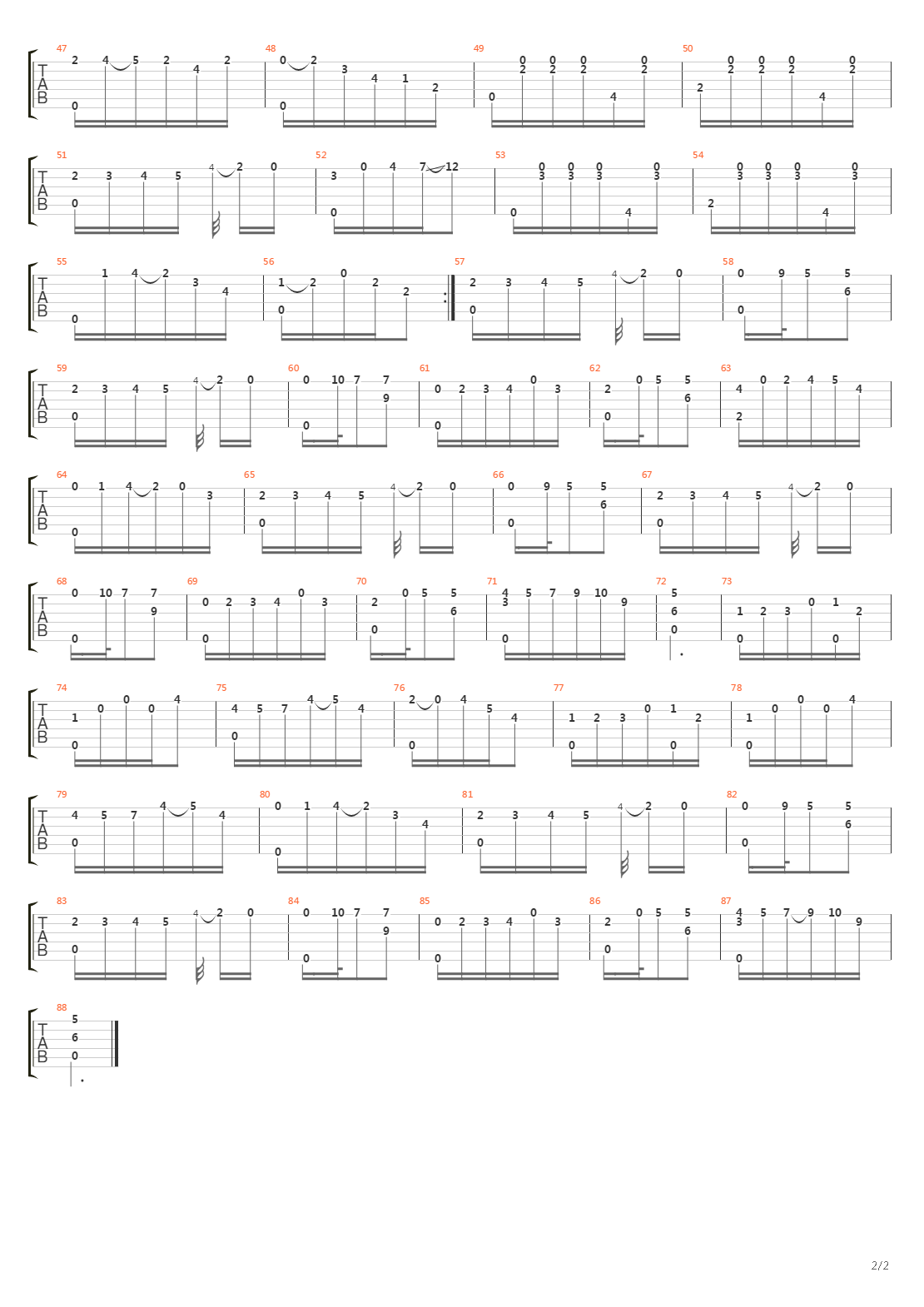 Opus 23 No 12吉他谱