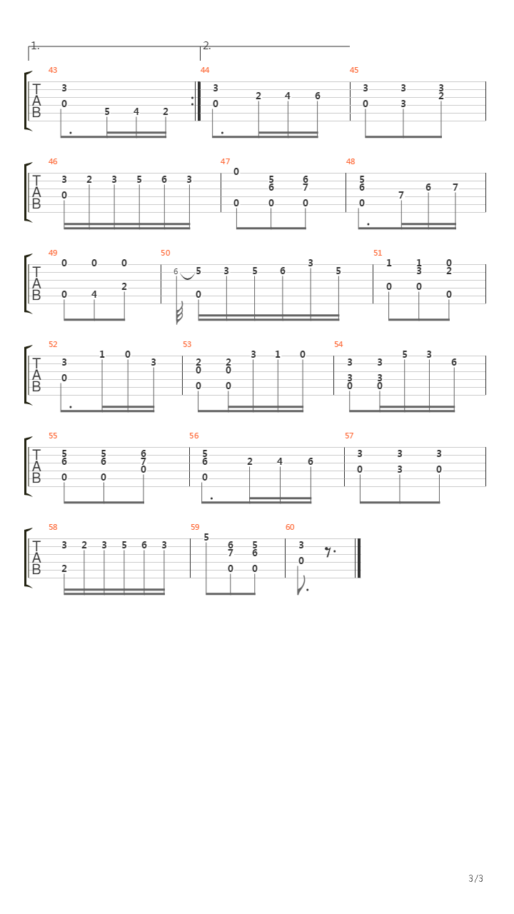 Opus 23 No 6吉他谱