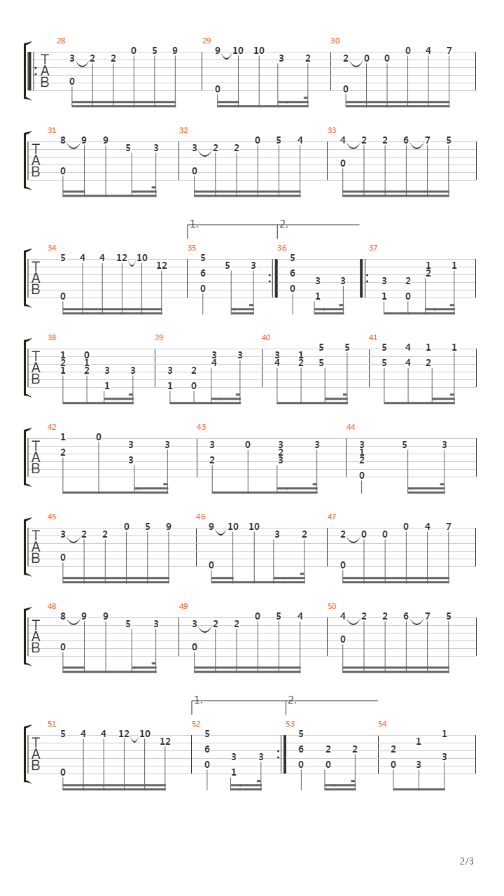 Opus 23 No 9吉他谱