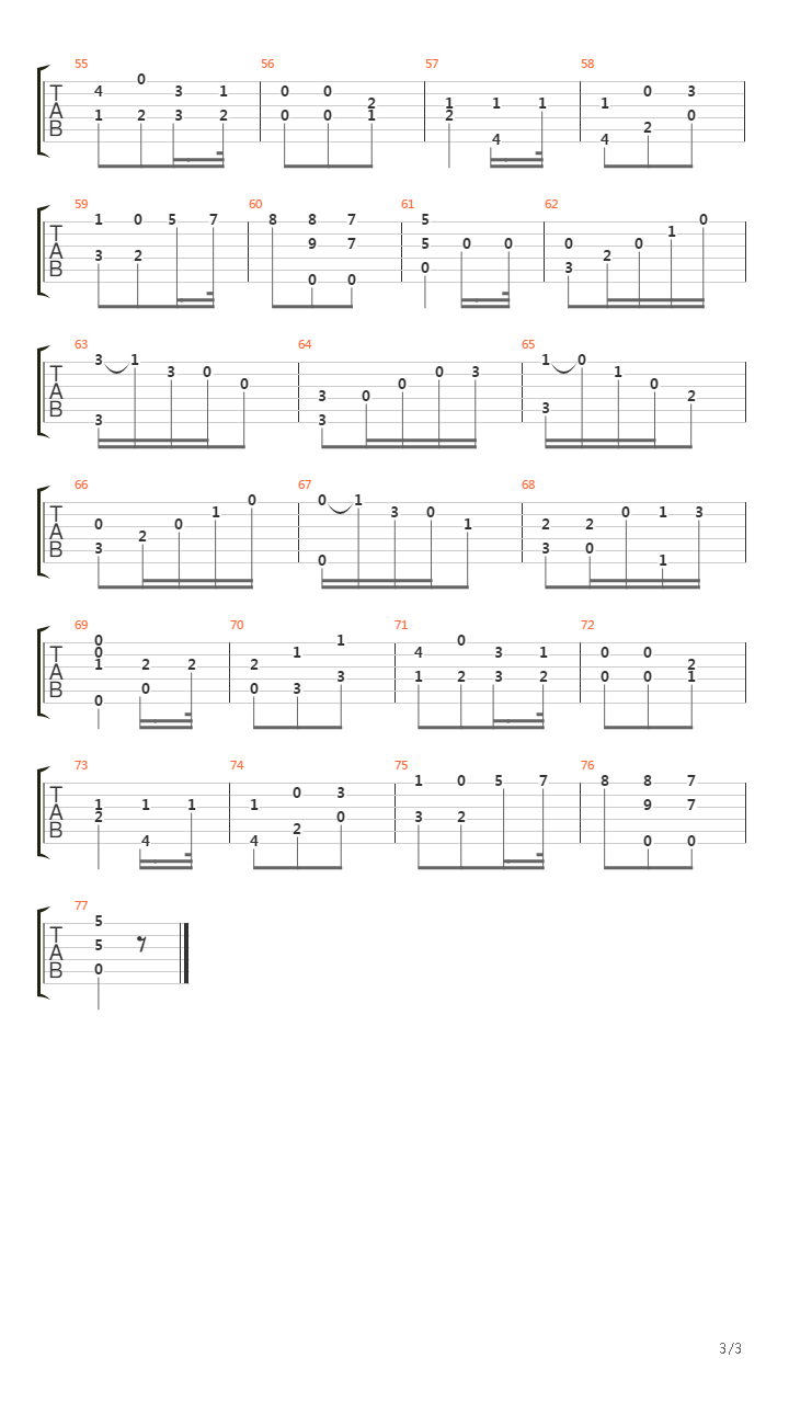 Opus 23 No 9吉他谱