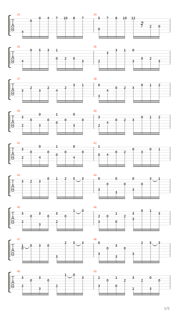 Opus 3 No 1吉他谱