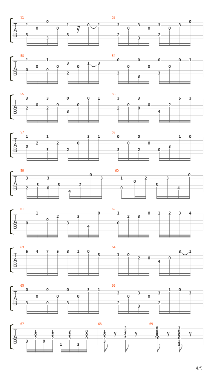 Opus 3 No 1吉他谱