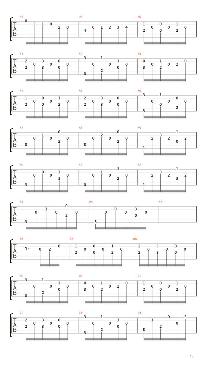 Opus 3 No 10吉他谱