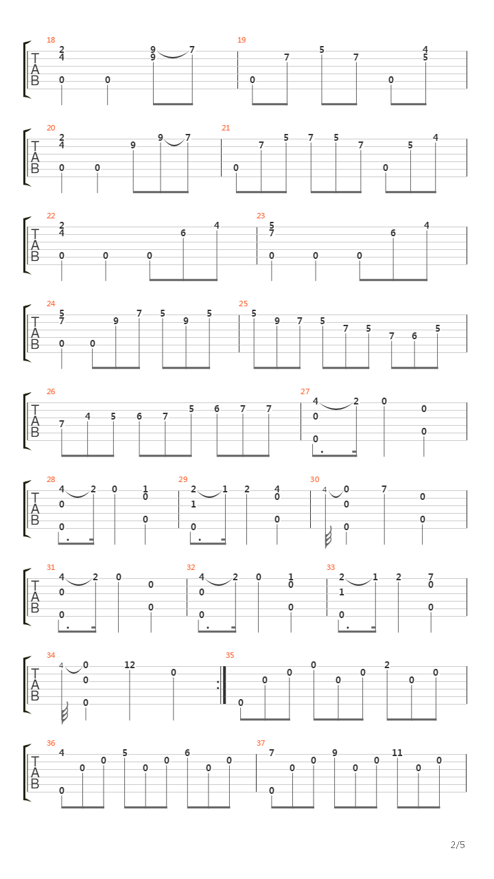 Opus 3 No 12吉他谱