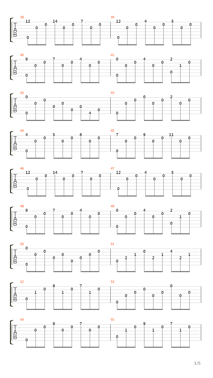 Opus 3 No 12吉他谱