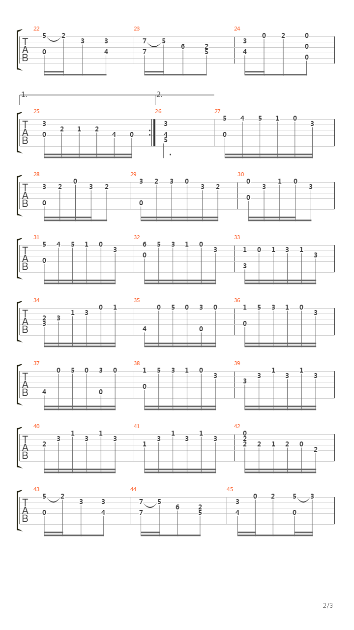 Opus 3 No 4吉他谱