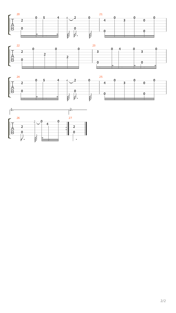 Opus 3 No 5吉他谱