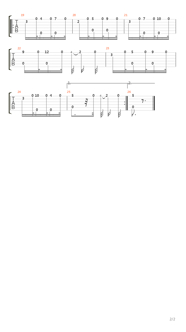 Opus 3 No 7吉他谱