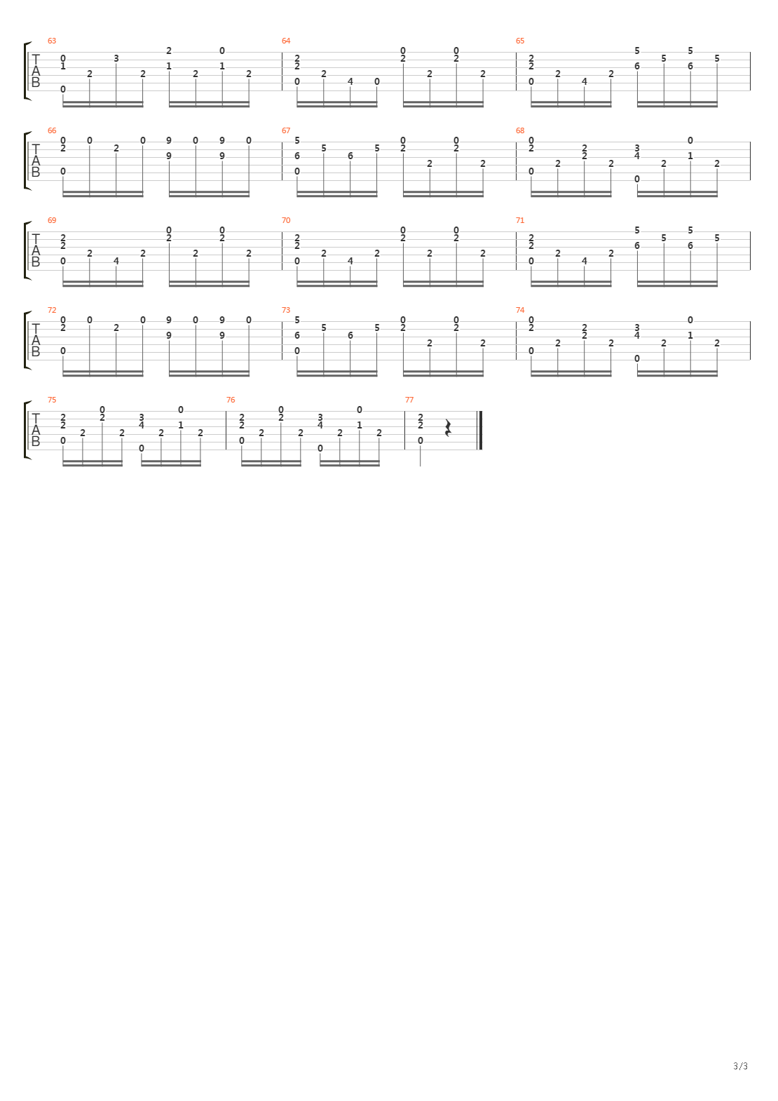 Opus 3 No 8吉他谱