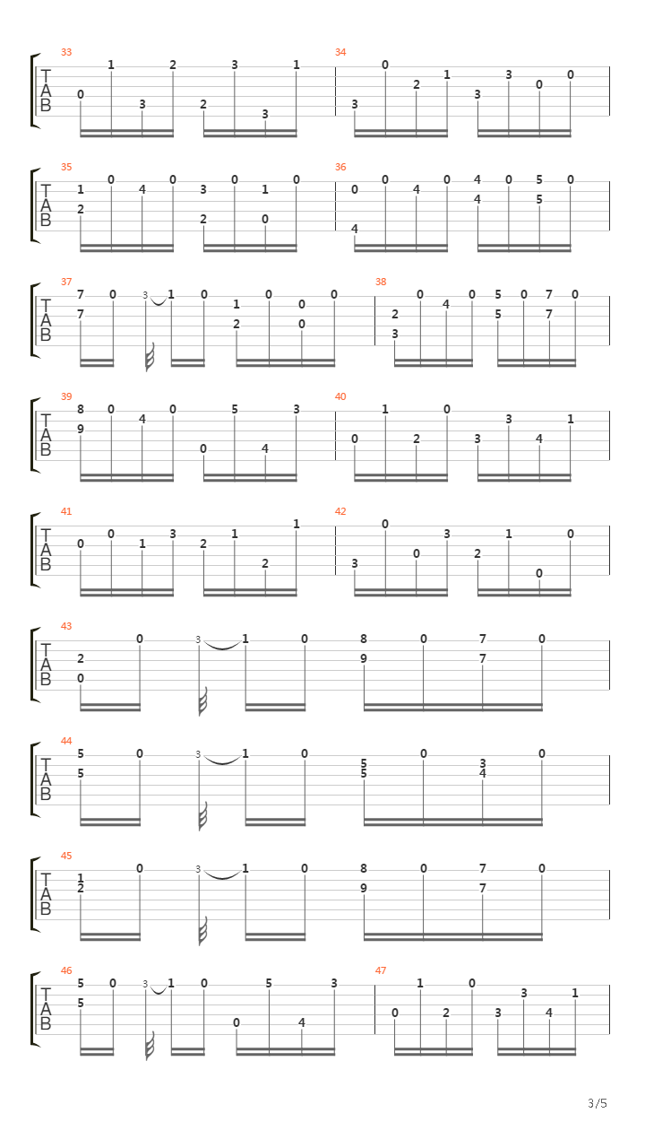 Opus 3 No 8吉他谱