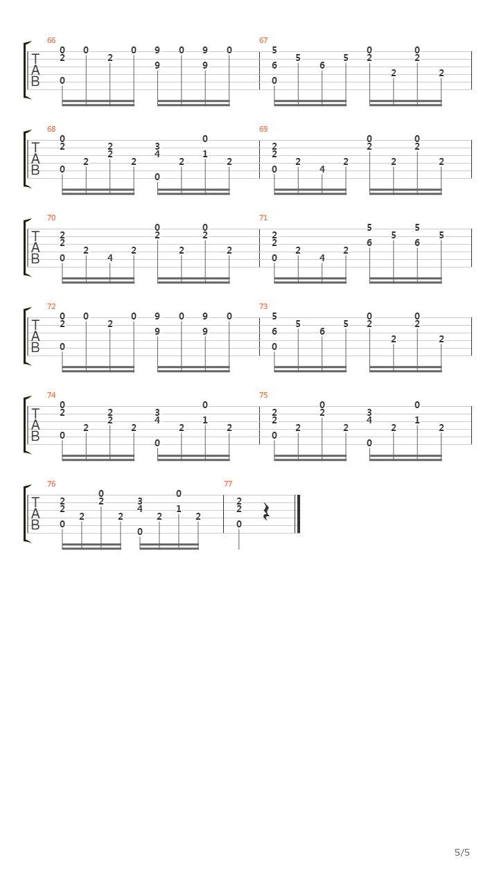 Opus 3 No 8吉他谱