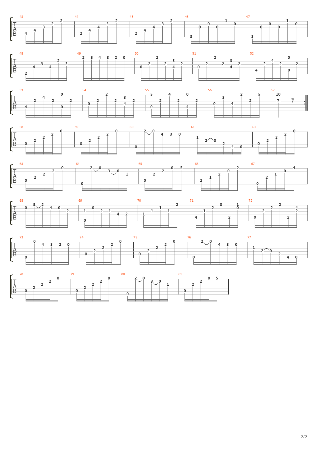 Opus 4 No 4吉他谱