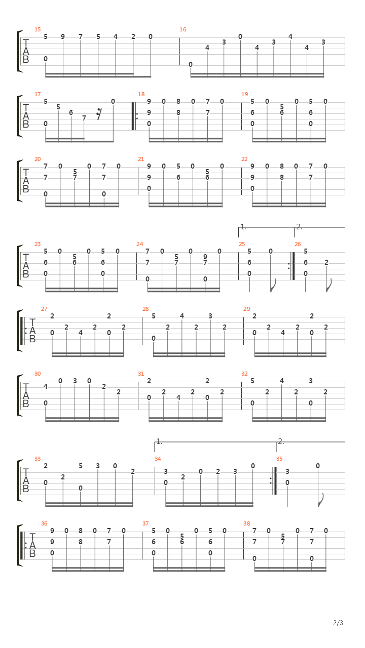 Opus 4 No 5吉他谱