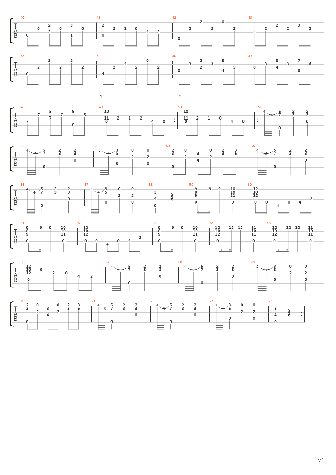 Opus 4 No 6吉他谱