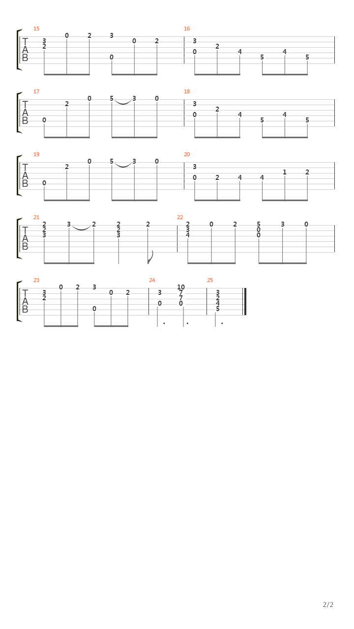 Opus 5 No 10吉他谱