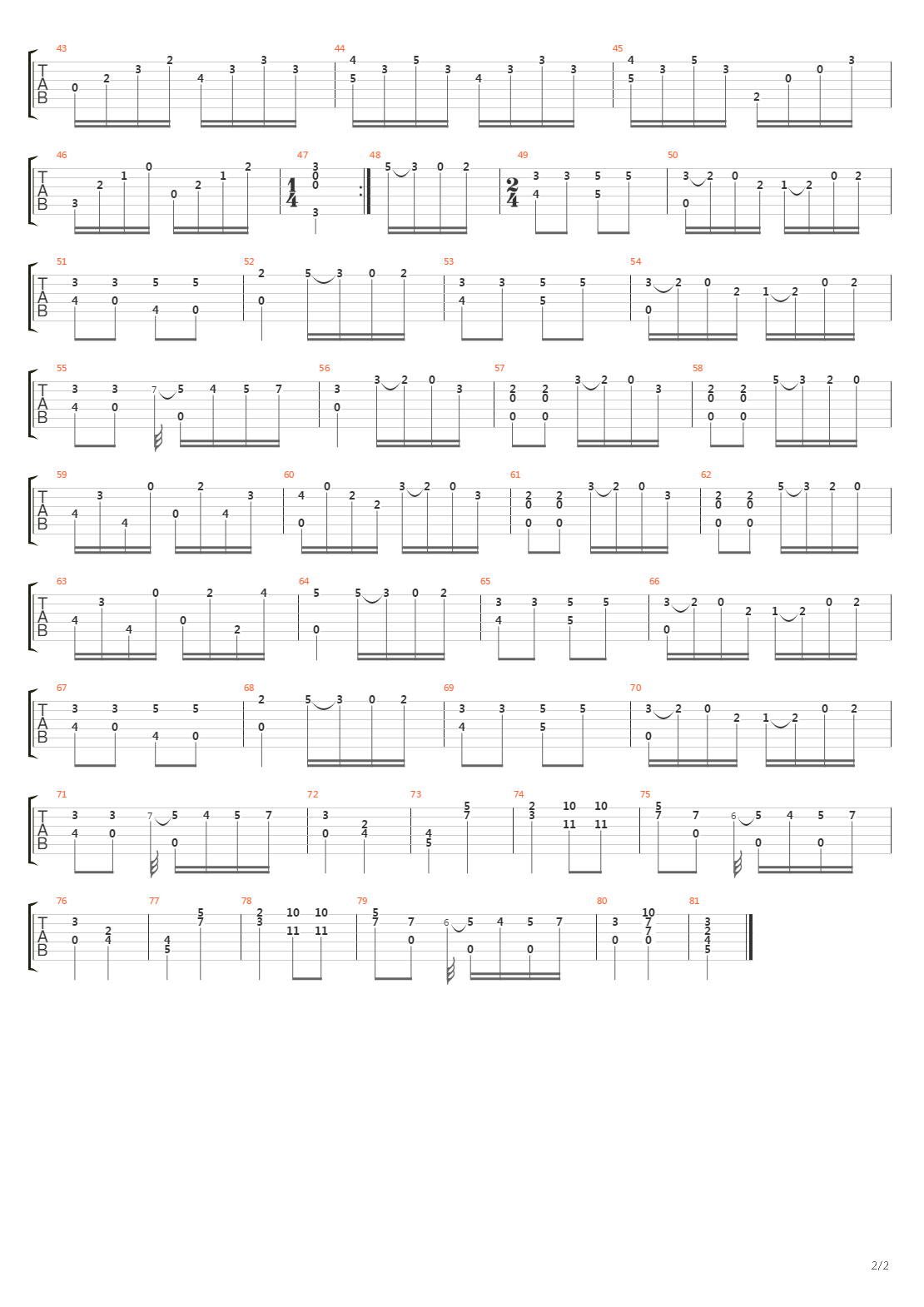 Opus 5 No 12吉他谱