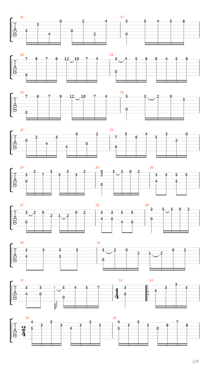 Opus 5 No 12吉他谱