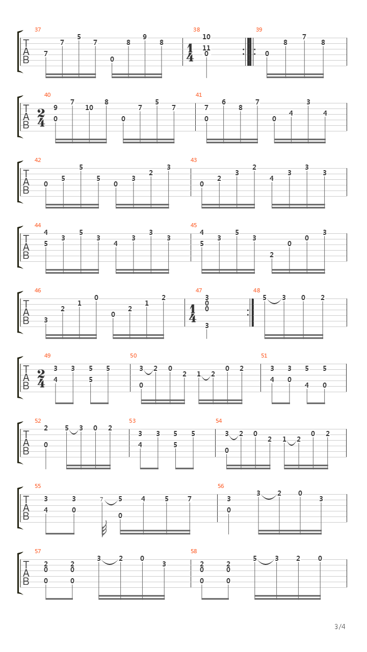 Opus 5 No 12吉他谱