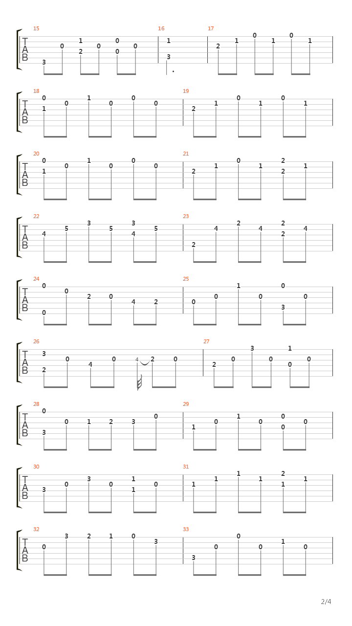 Opus 5 No 13吉他谱