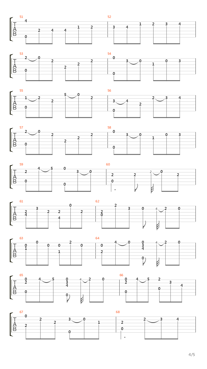 Opus 5 No 14吉他谱