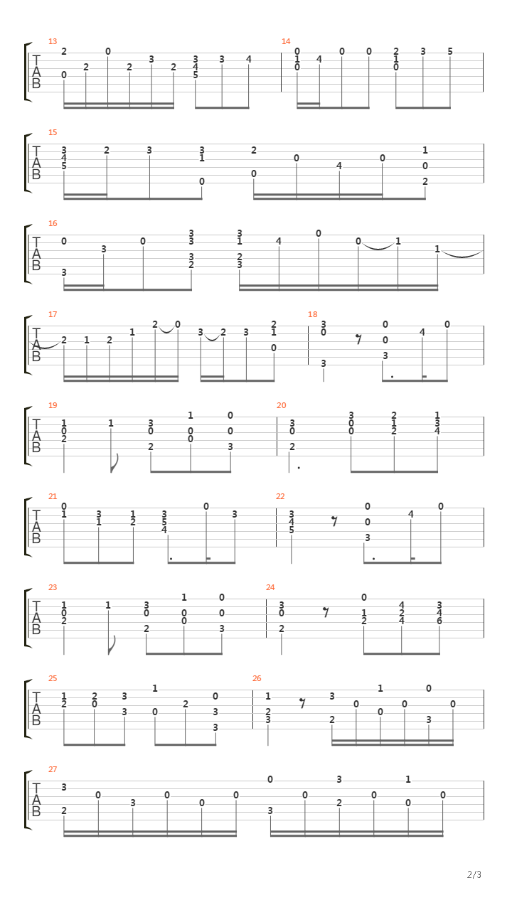 Opus 5 No 15吉他谱