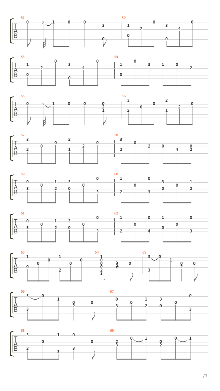 Opus 5 No 16吉他谱