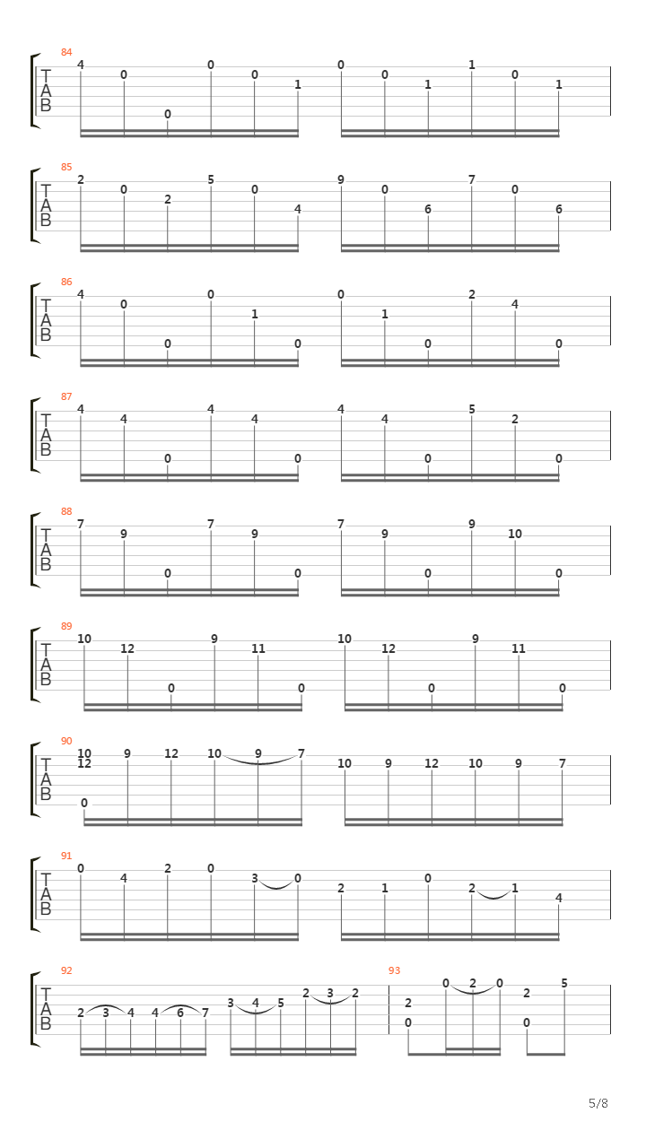 Opus 5 No 17吉他谱