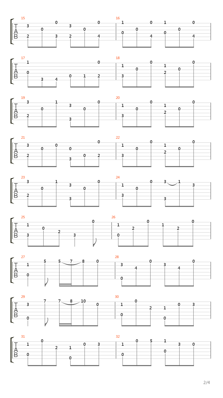 Opus 5 No 2吉他谱