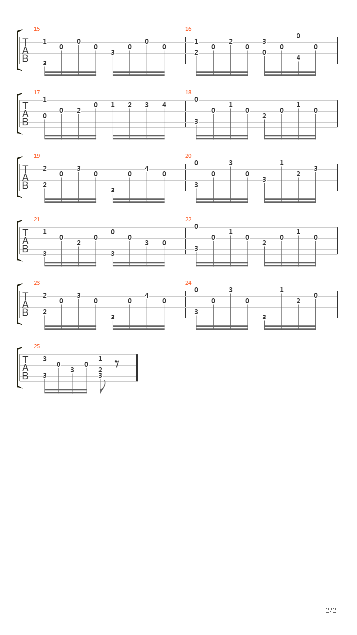 Opus 5 No 4吉他谱