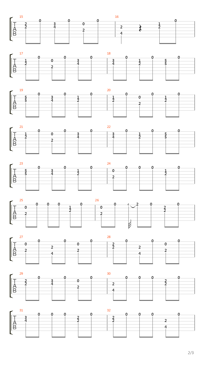 Opus 5 No 6吉他谱