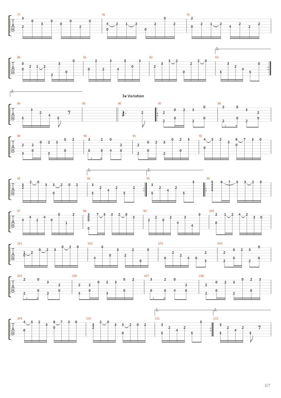 Opus 6 - Introduction, Theme, Variations & Finale吉他谱