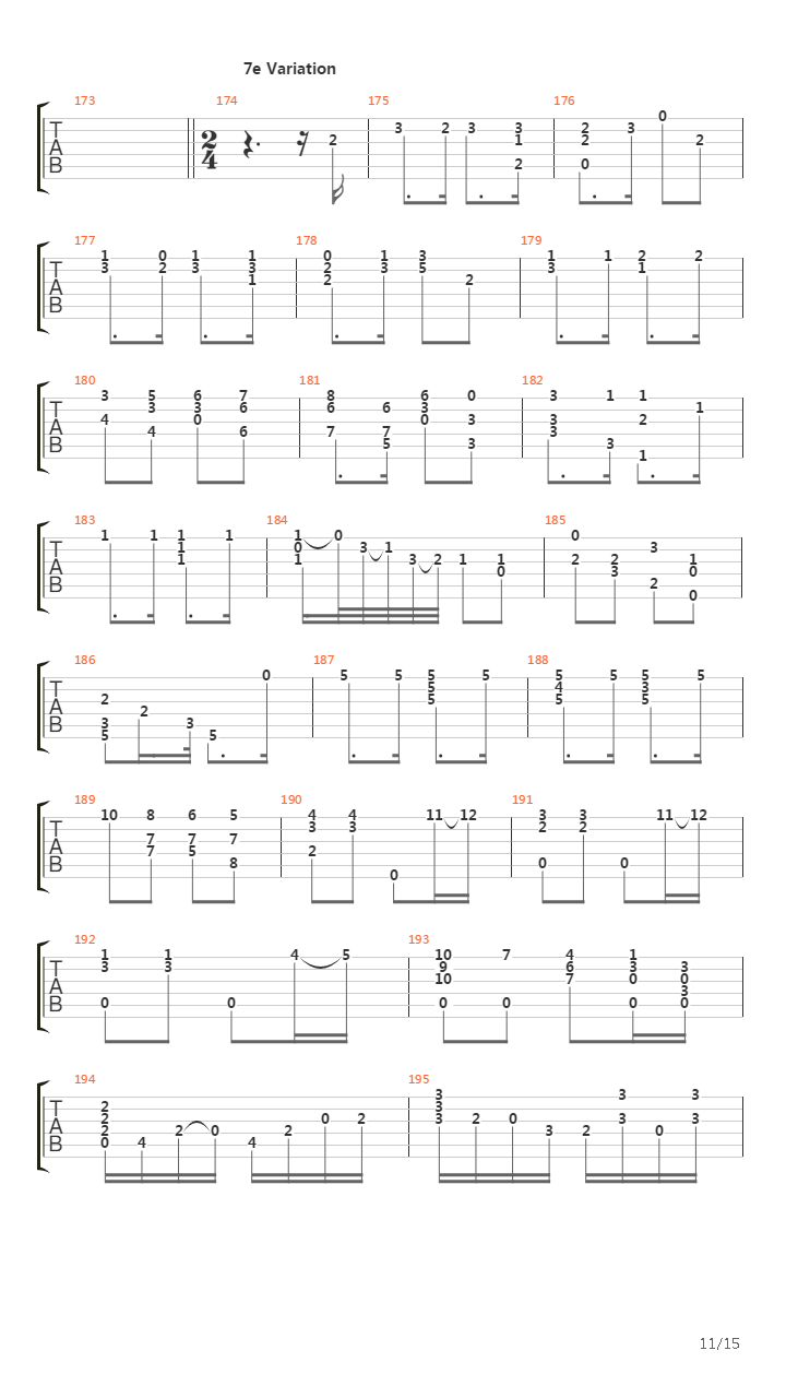 Opus 6 - Introduction, Theme, Variations & Finale吉他谱