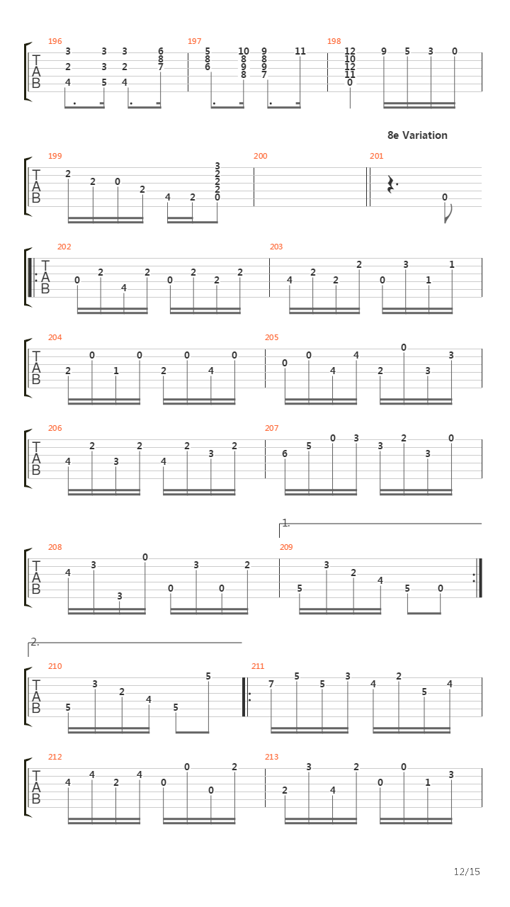 Opus 6 - Introduction, Theme, Variations & Finale吉他谱