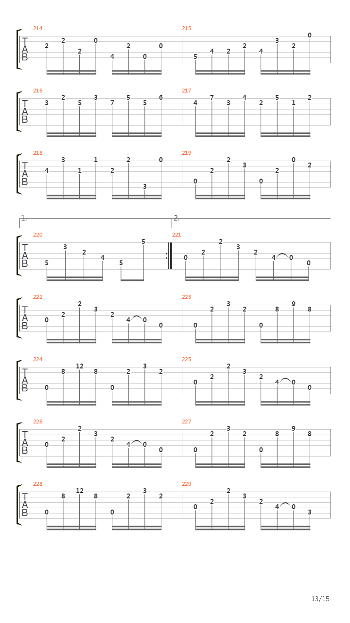 Opus 6 - Introduction, Theme, Variations & Finale吉他谱