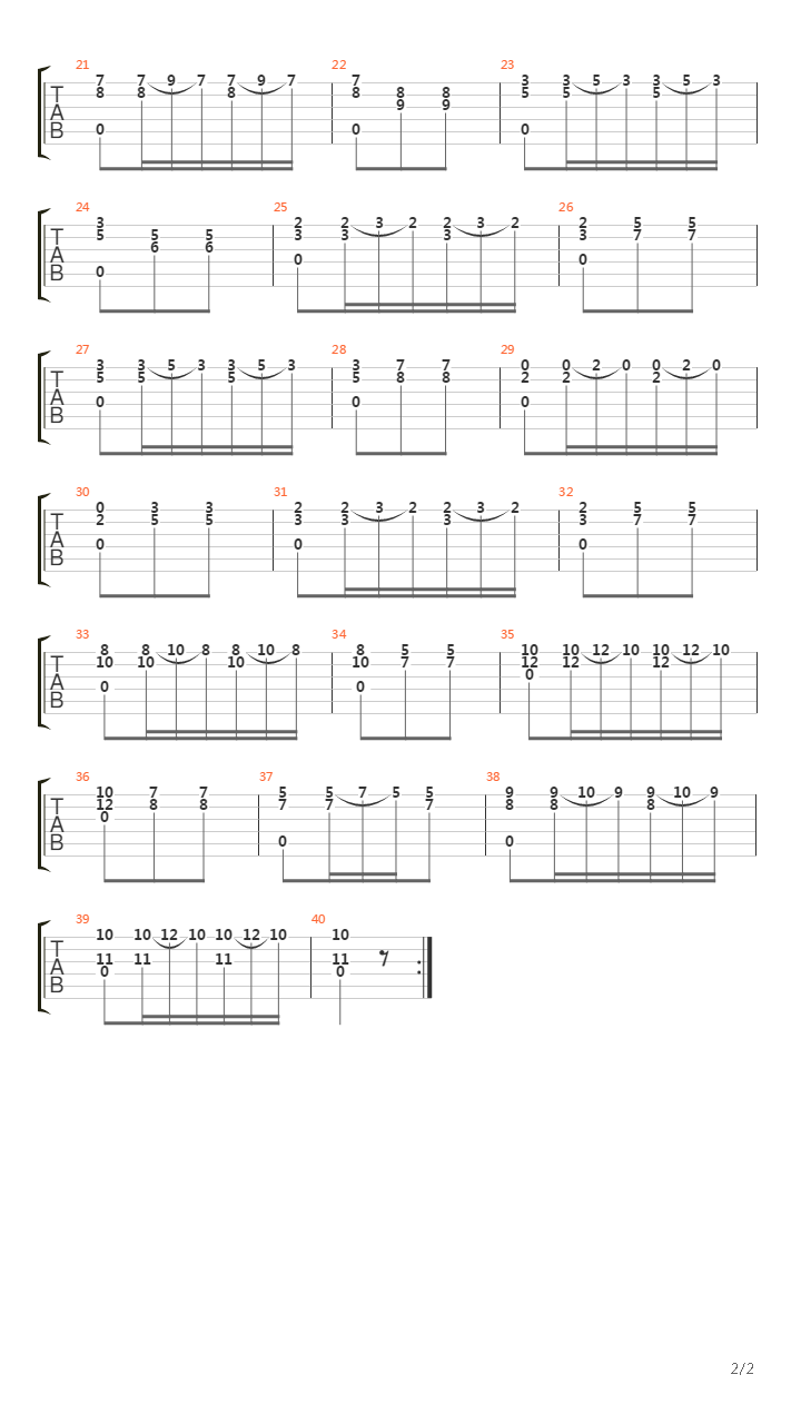 Opus 60 No 10吉他谱