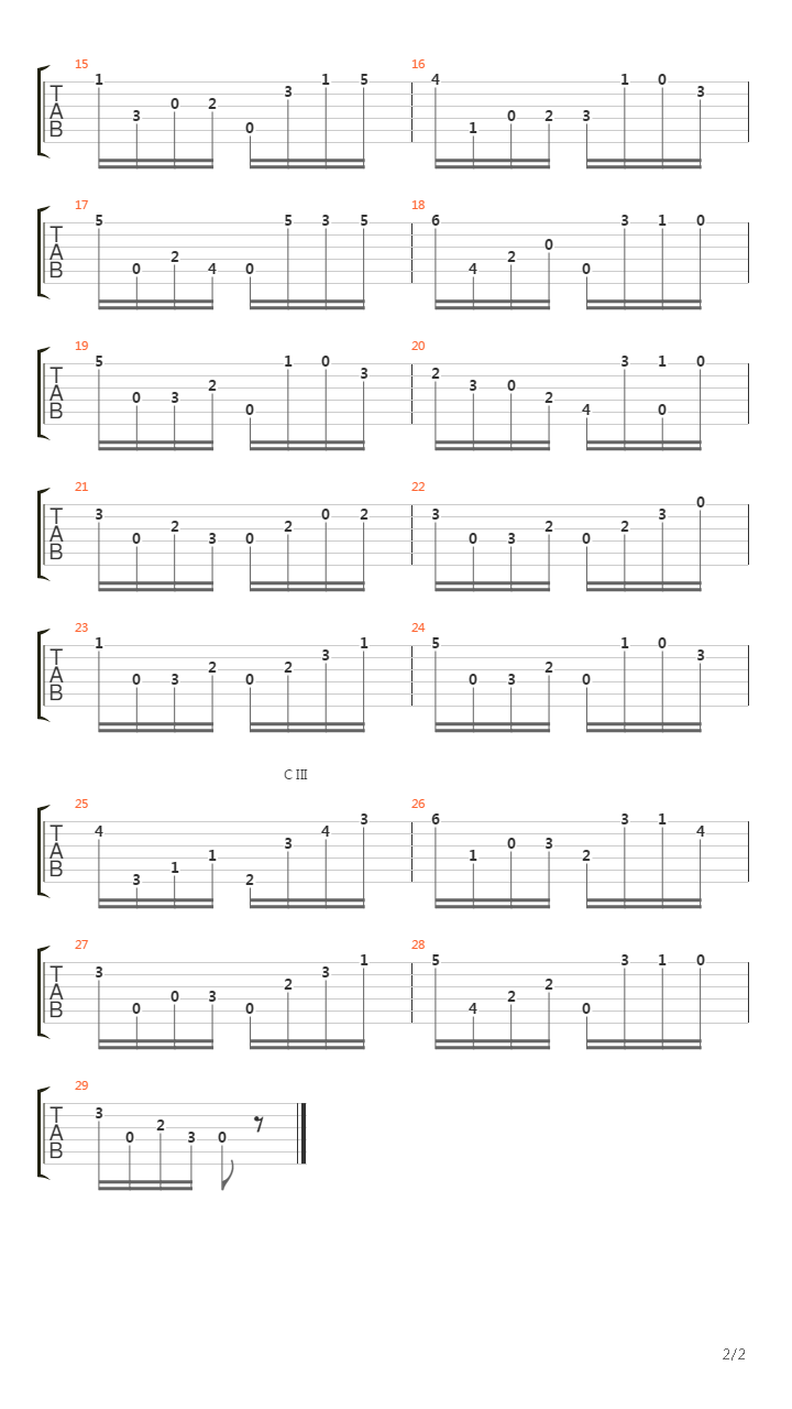 Opus 60 No 11吉他谱