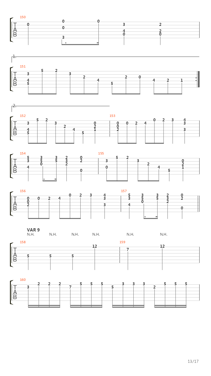 Opus 7 - Thema & Variations吉他谱