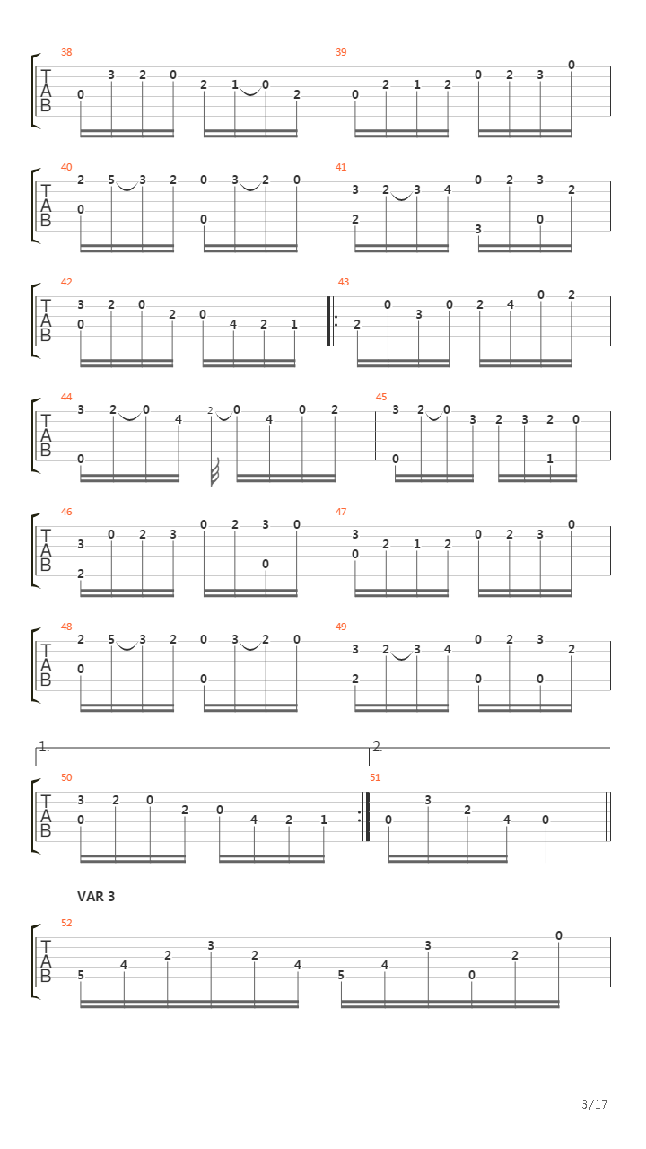 Opus 7 - Thema & Variations吉他谱