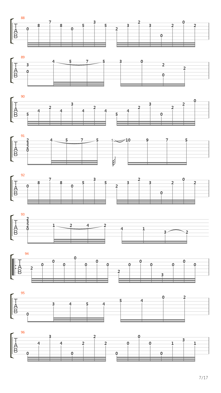 Opus 7 - Thema & Variations吉他谱