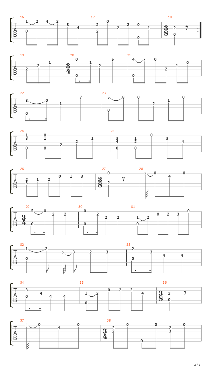 Opus 8 No 10吉他谱