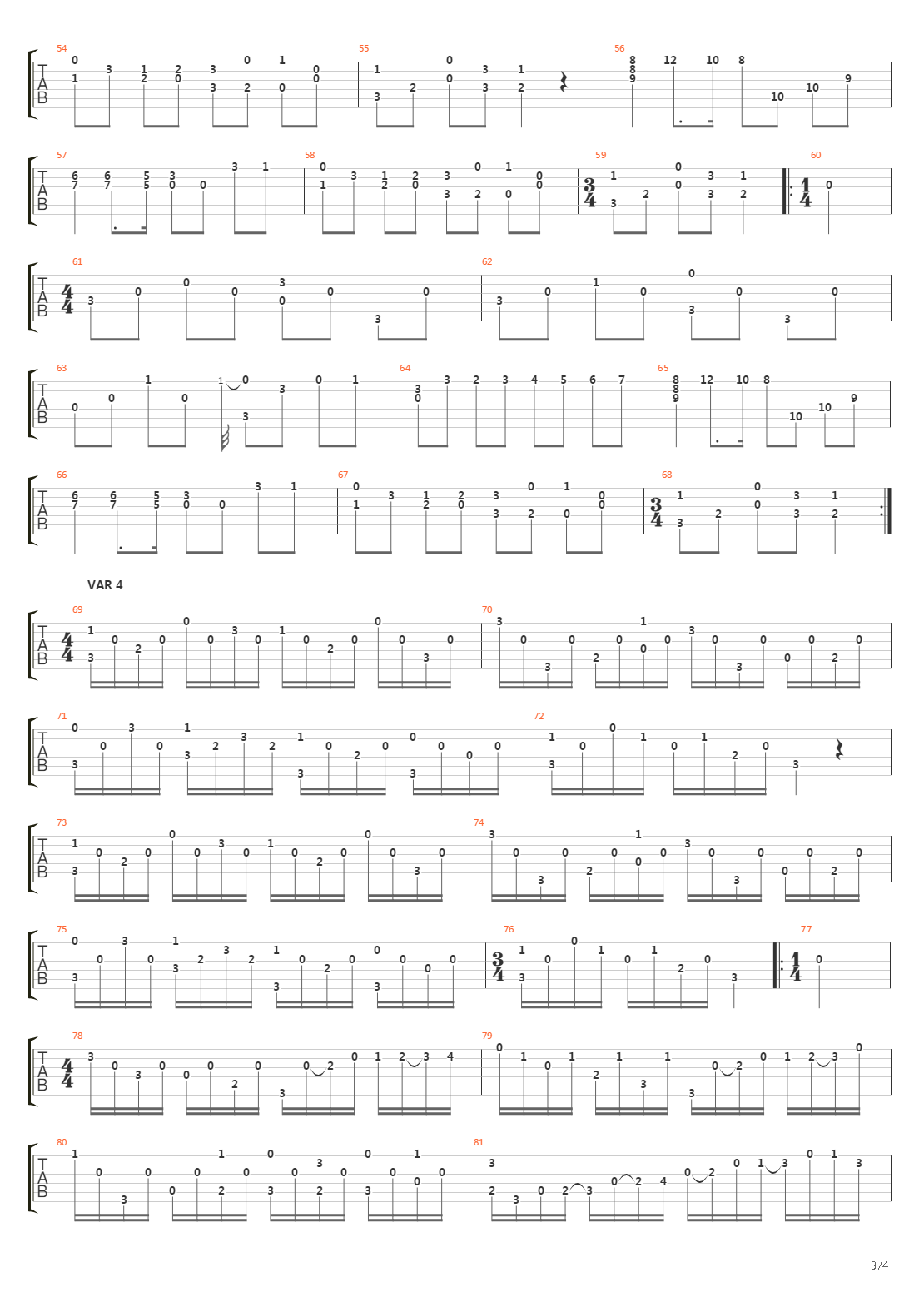 Opus 8 No 13吉他谱