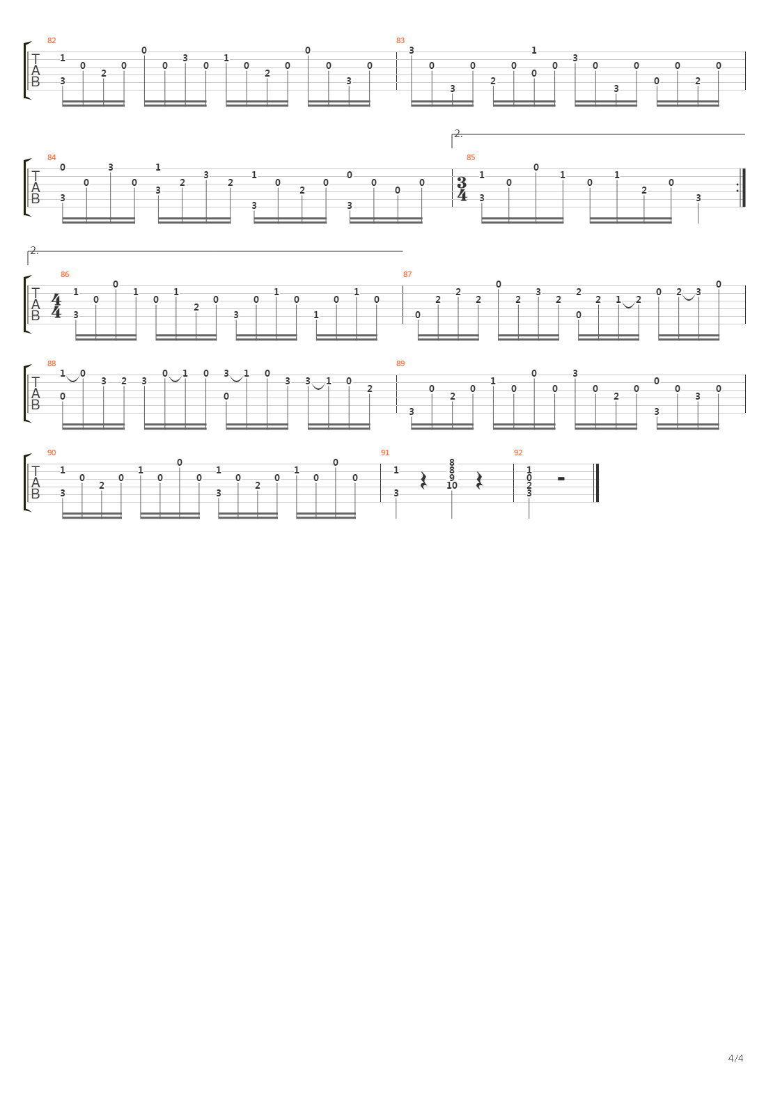 Opus 8 No 13吉他谱