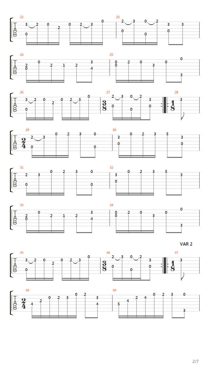 Opus 8 No 14吉他谱