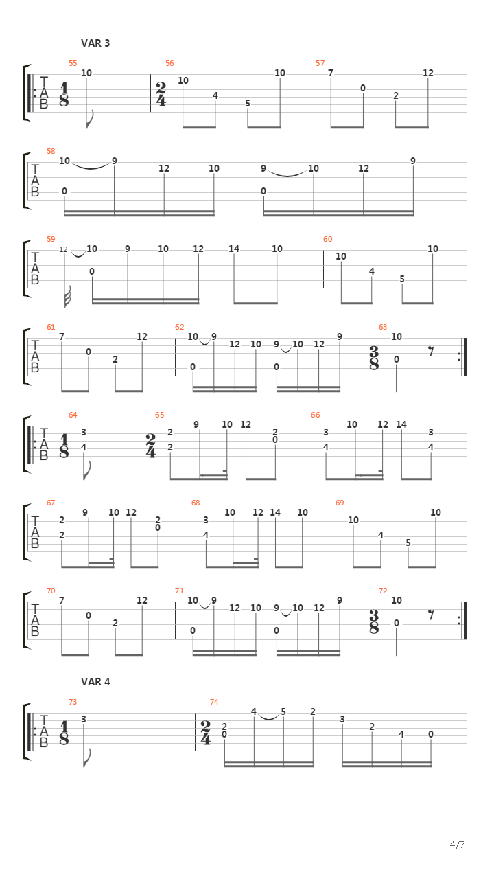 Opus 8 No 14吉他谱