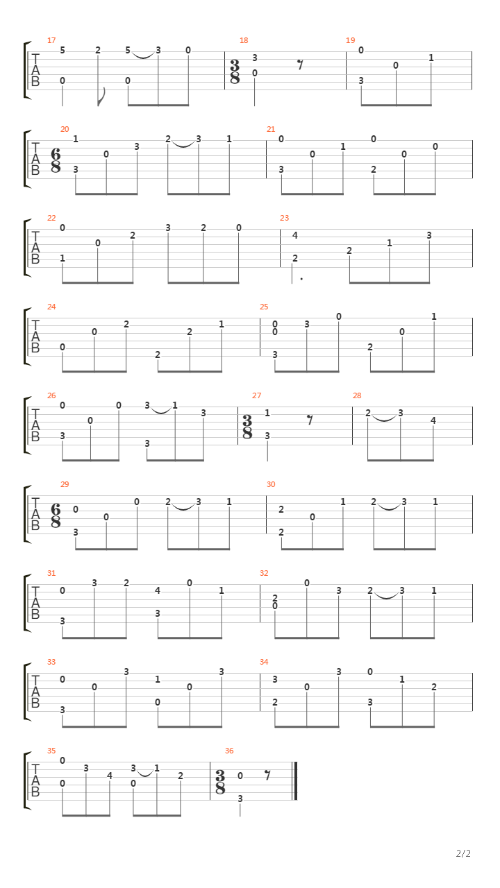 Opus 8 No 2吉他谱