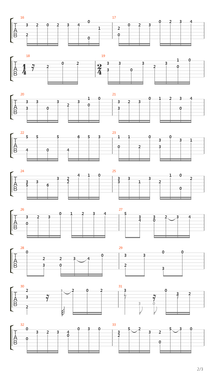 Opus 8 No 3吉他谱