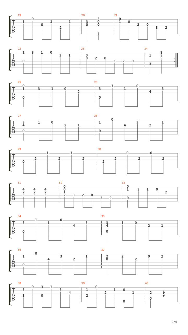 Opus 8 No 7吉他谱