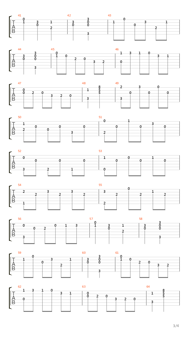 Opus 8 No 7吉他谱